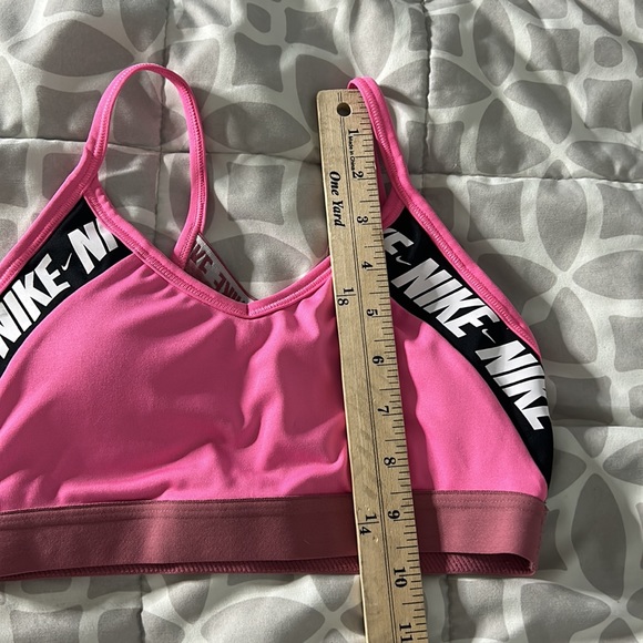 Nike Indy Ligh Support Logo Padded Workout Pink Sport Bra. Size S - Picture 6 of 6